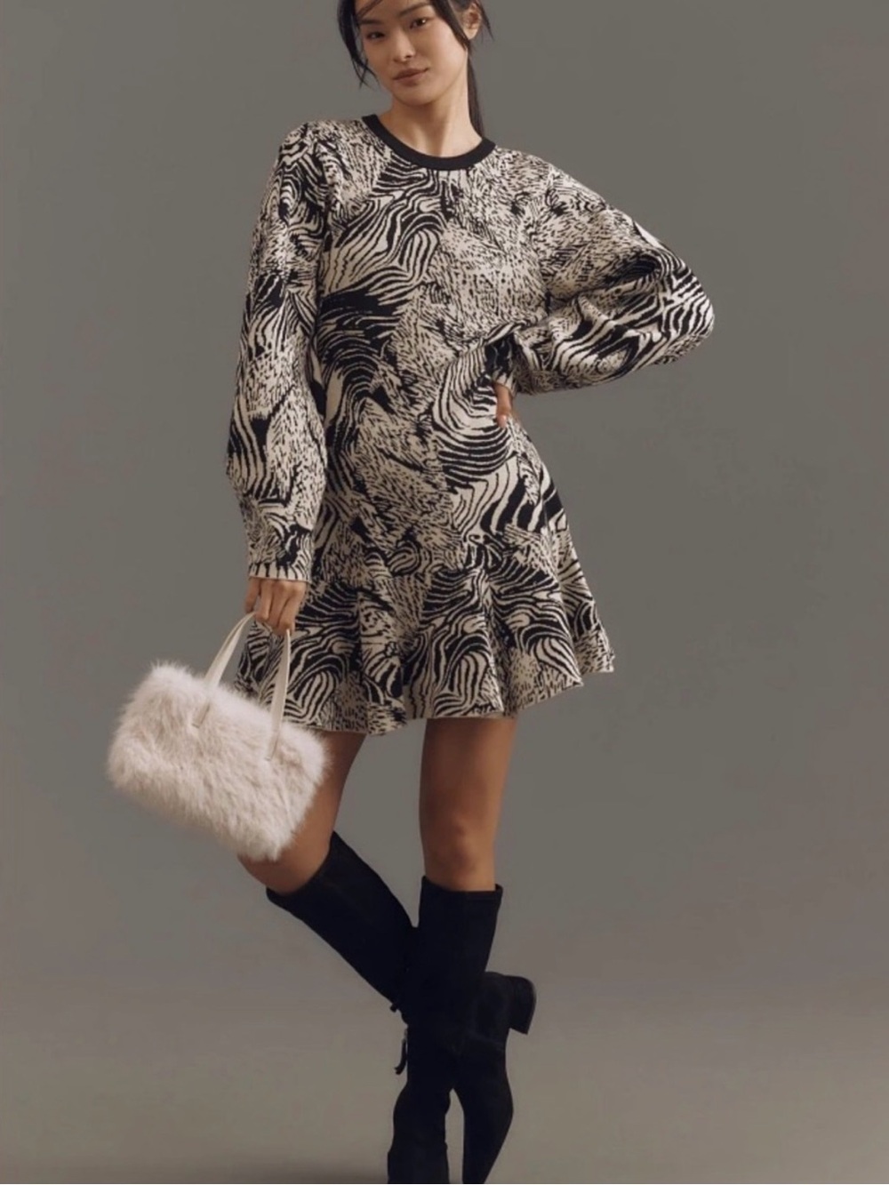Anthropologie Long Sleeve Mini Dress